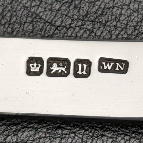 1912 British Antique White Pearl Shell Handle Pure Silver Blade Folding Pen Knife